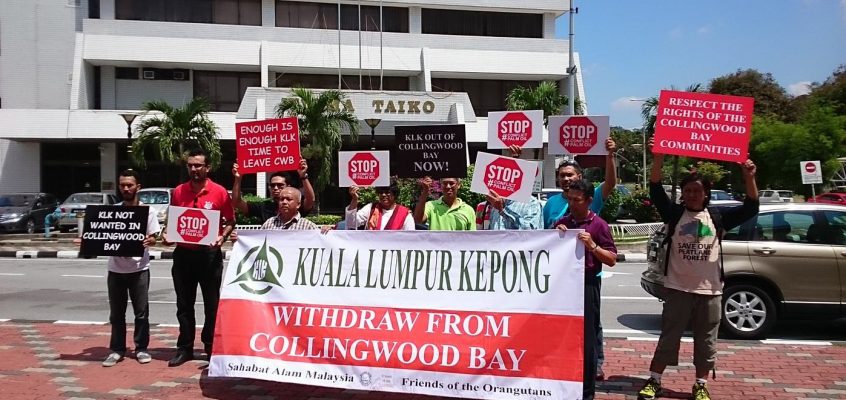 FOTO & SAM protest Kuala Lumpur Kepong in Malaysia